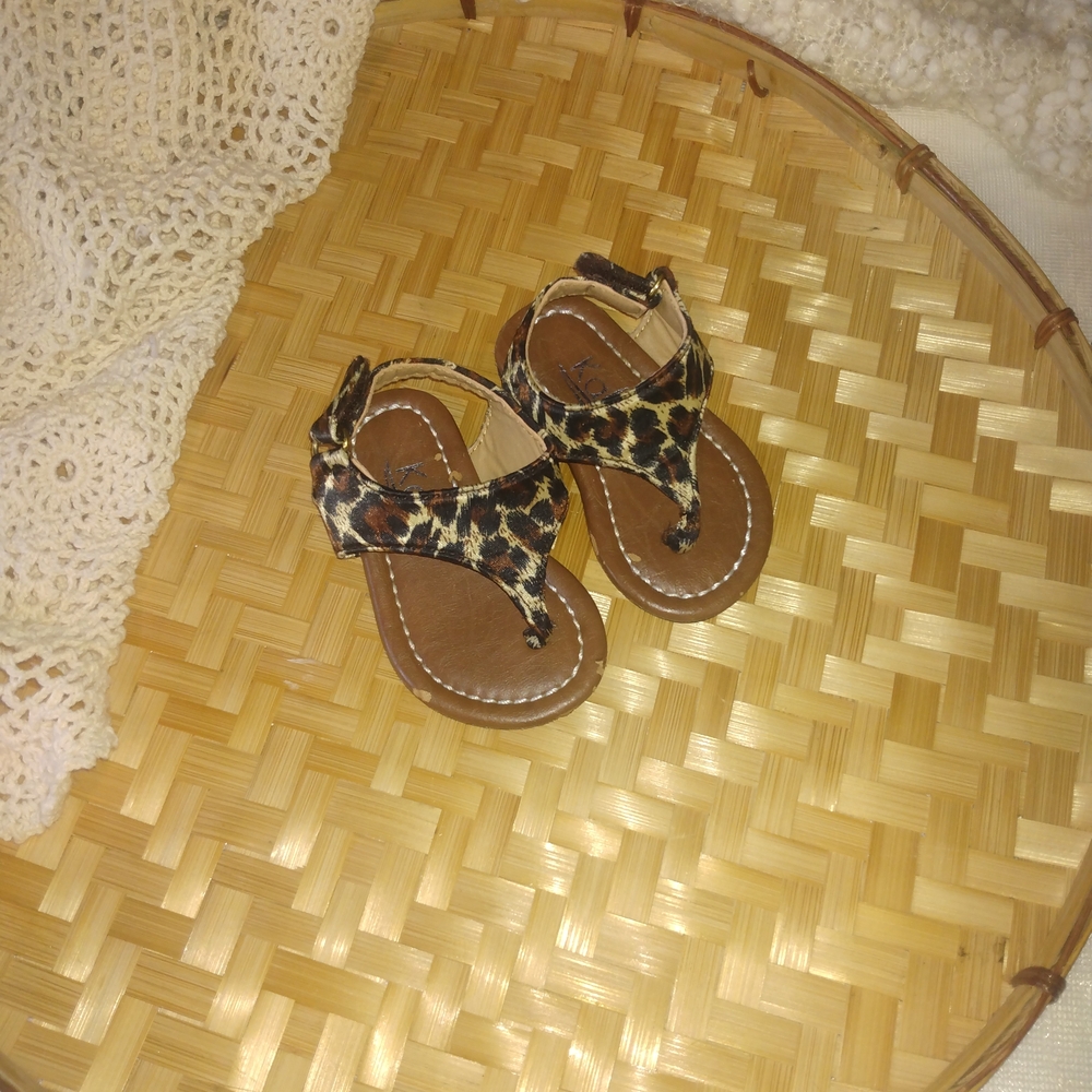 Kali Leopard Print Kids Sandals